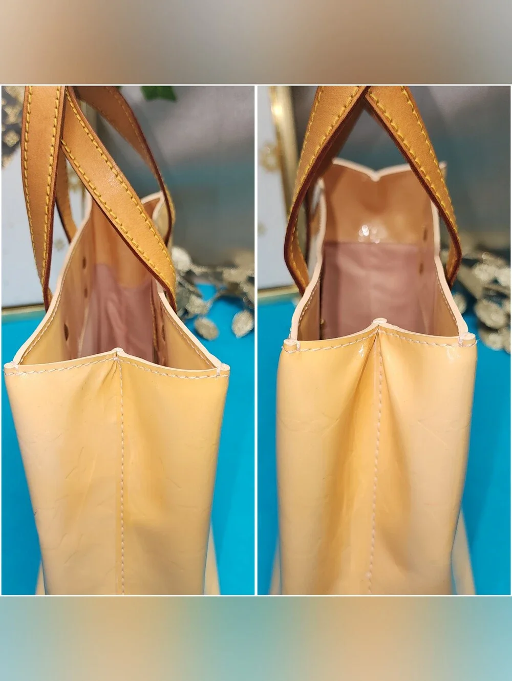 Authentic Louis Vuitton Vernis Reade PM Yellow W/ Dust Bag And Proof Of Purchase